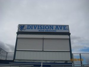 RENU restoration crews stabilizing and repairing Levittown School field house during the emergency restoration process