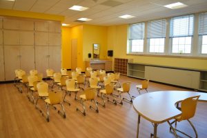 Fully restored school building after RENU Contracting Restoration completed property damage repairs and insurance coordination