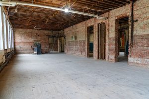 New construction renovation in progress in a modern commercial space